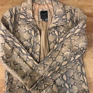 Colebrook women’s snakeskin leather jacket Sz S.